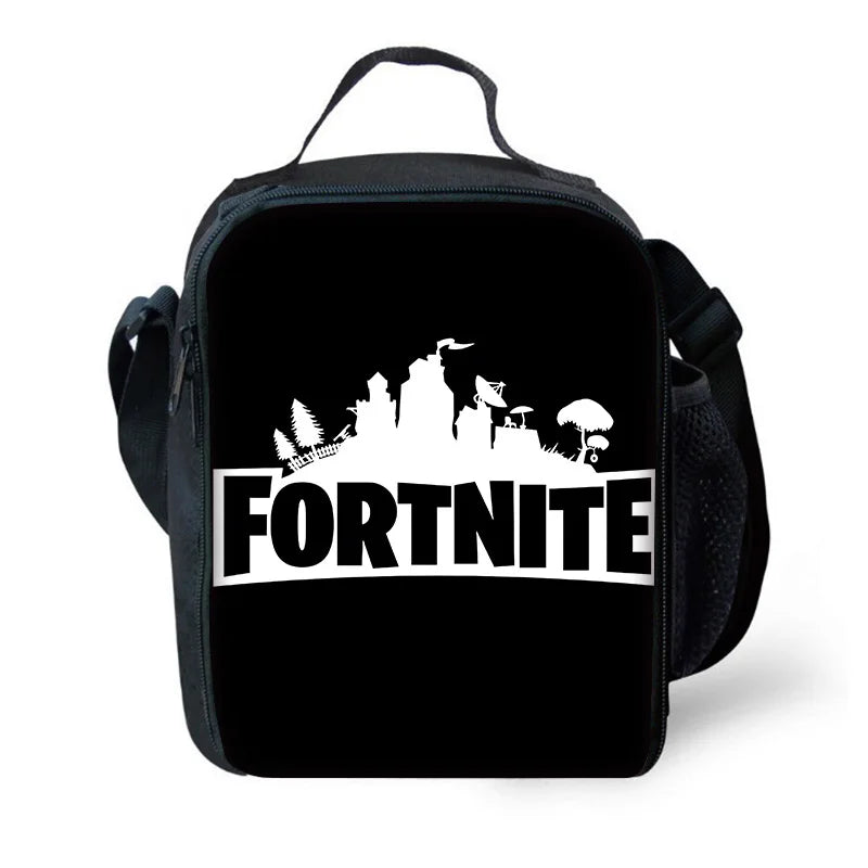 Neue FortniteS Kinder-Isoliertasche mit großem Fassungsvermögen für Jungen und Mädchen, wiederverwendbare Thermo-Kühltasche für Schule, Outdoor-Picknick und Lunchbox