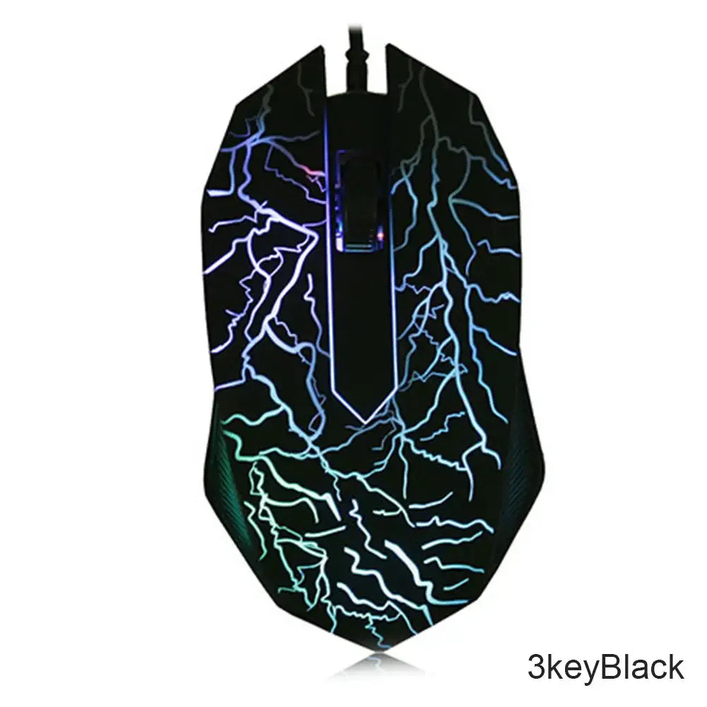 2400 DPI USB-kabelgebundene Gaming-Maus mit LED-Hintergrundbeleuchtung, professionelle Gamer-Maus, ergonomische Computermaus für PC, Laptop und MacBook