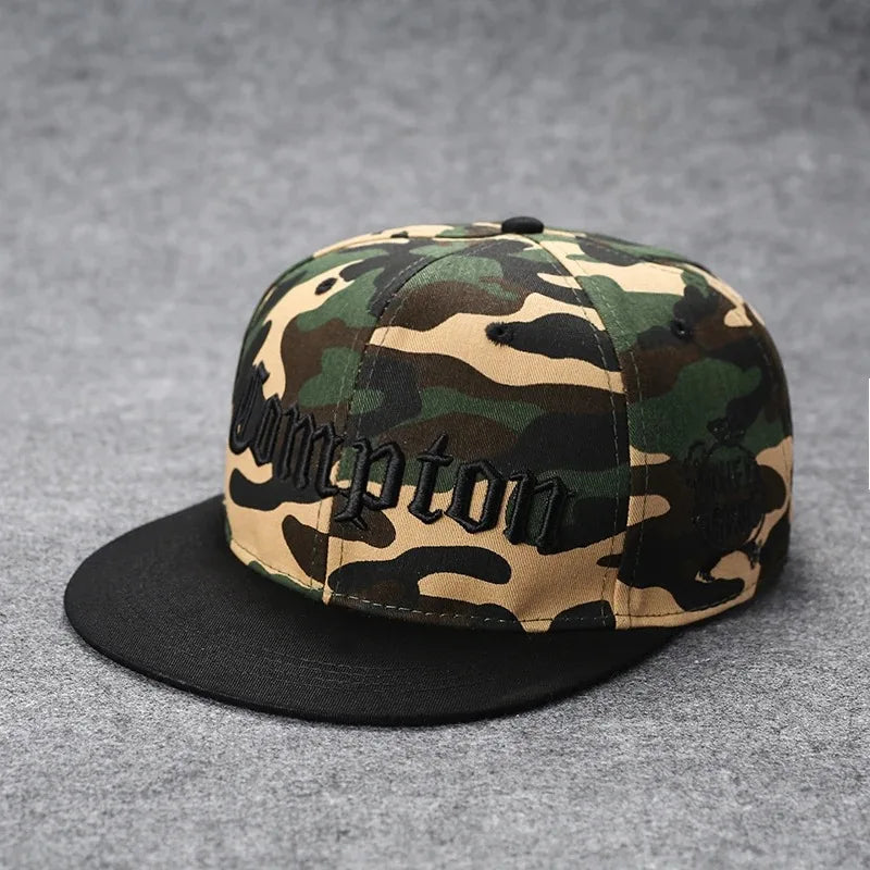 Baseballcap mit flachem Schirm, Buchstabenstickerei für Herren, vielseitig kombinierbar, Damen-Sommer-Hip-Hop-Hut, Outdoor-Sonnenschutz, verstellbare Schirmmütze