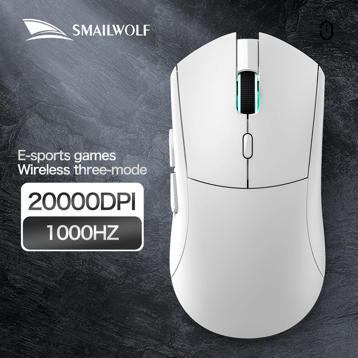 SMAILWOLF RS7 Bluetooth Wireless Gaming Mouse Three Mode PAW3311 Macro-definition Mouse Laptop Gaming Office