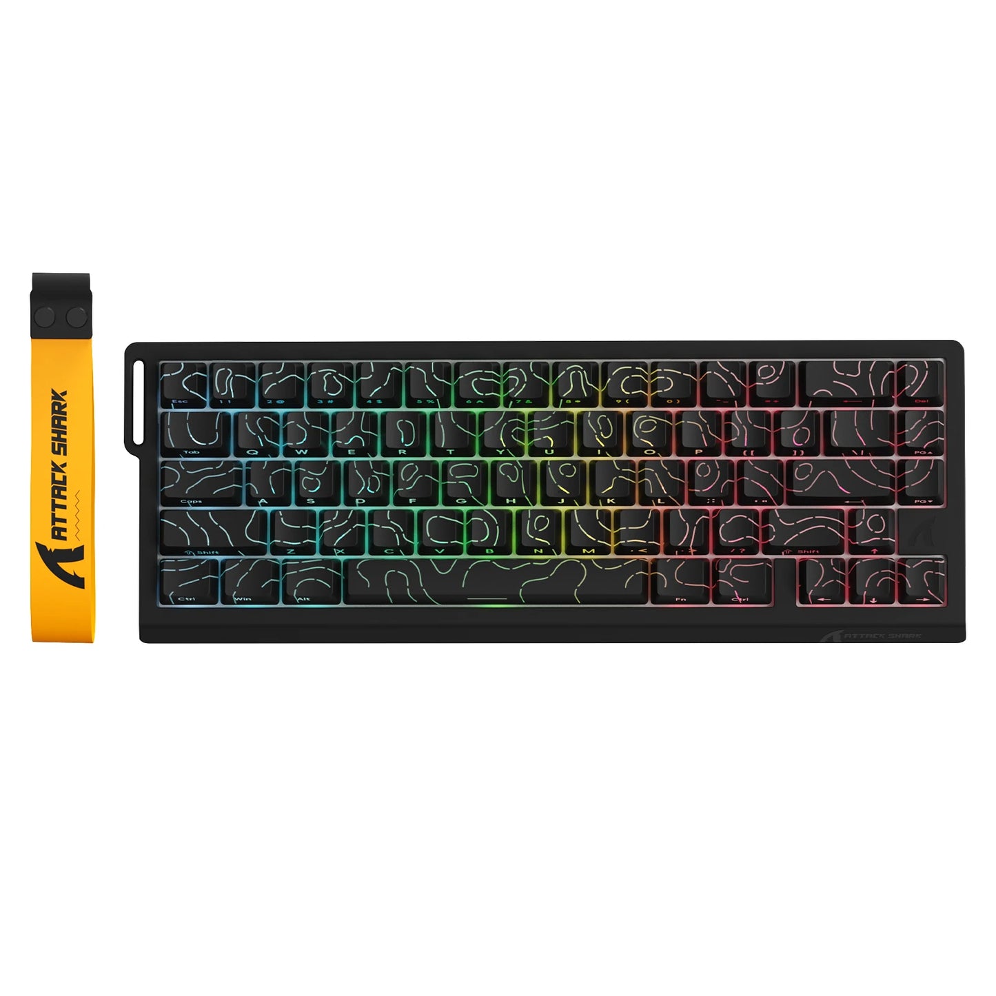 ATTACK SHARK X68PRO HE 60% Wireless Rapid Trigger Gaming Keyboard, Adjustable Actuation, 8K, Hall Effect Magnetic Switch, Tri-mode