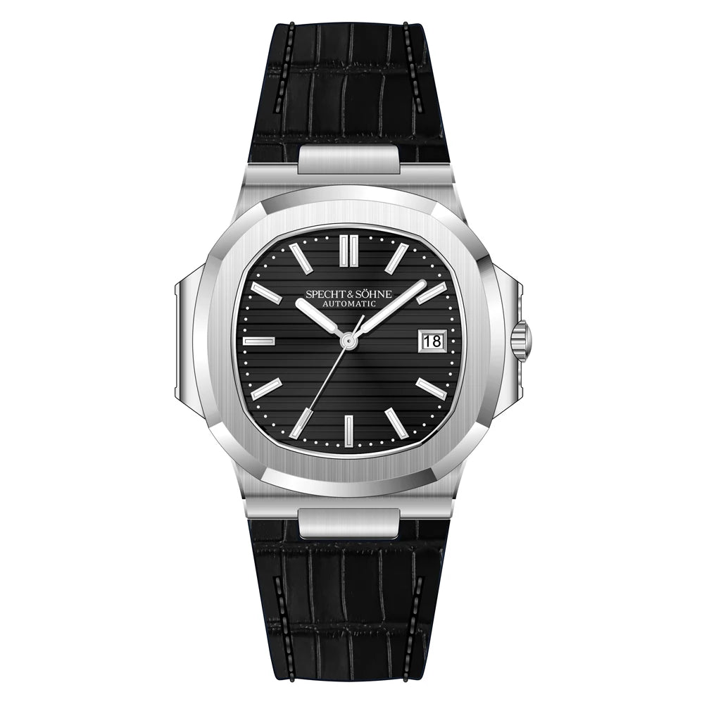 Specht&Sohne 2025 Nuovo Orologio Classico di Lusso da Uomo Automatico in Acciaio Inossidabile con Zaffiro 8215, Orologio da Polso Meccanico