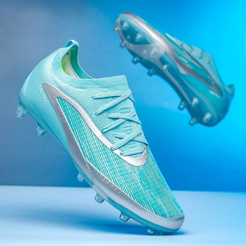 New Men's Football Boots Outdoor Cleats Breathable Adult Non-Slip Soccer Shoes Sport Long Spikes Training Boys Match Comfortable