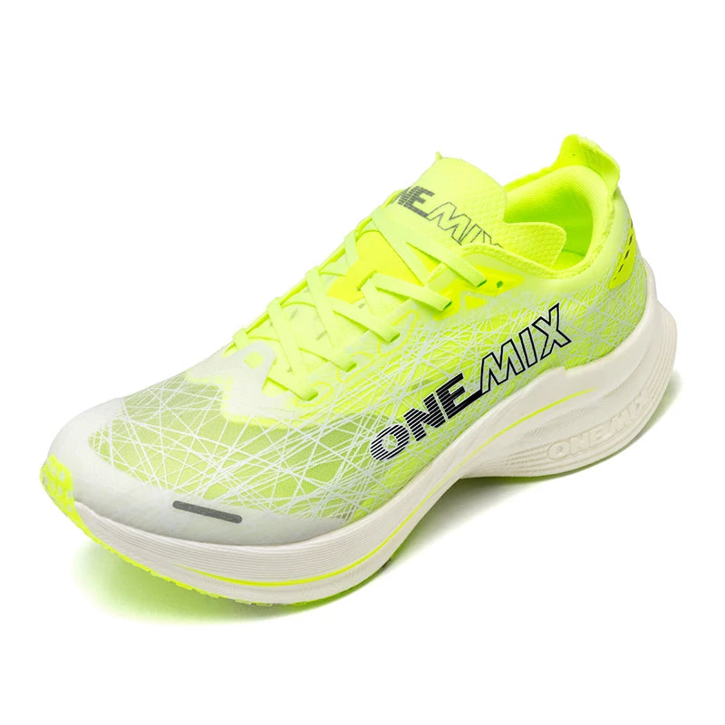 ONEMIX New Nylon Carbon Plate Marathon Running Shoe Pro Tests Stable Support For Shock-Absorbing Ultralight Bounce Sneakers