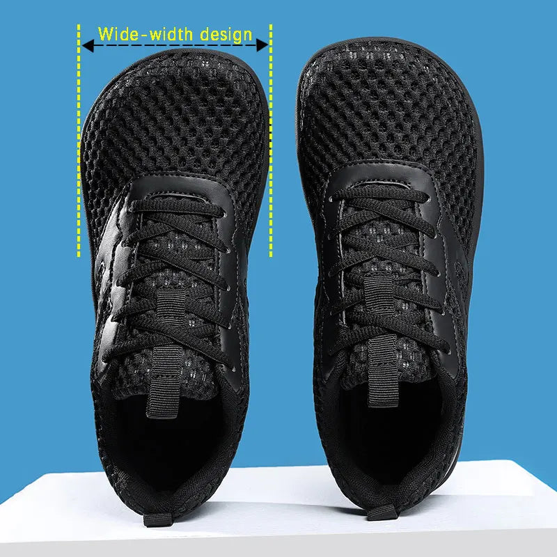 Herren-Barfuß-Loafer mit breitem Design, rutschfest, Freizeitschuhe/Wanderschuhe, in mehreren Farben erhältlich, atmungsaktives Mesh-Herrenschuhwerk