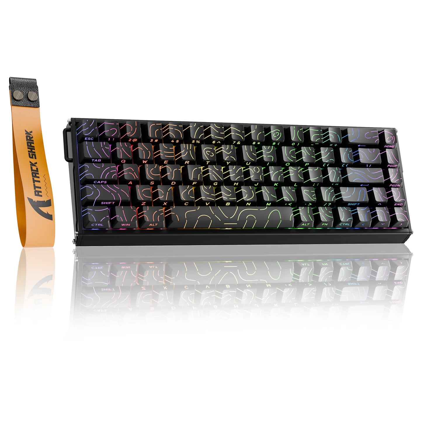 Teclado ATTACK SHARK X68MAX HE Rapid Trigger em alumínio com interruptores magnéticos, 60%, com fios, 8KHz, precisão RT de 0.005mm