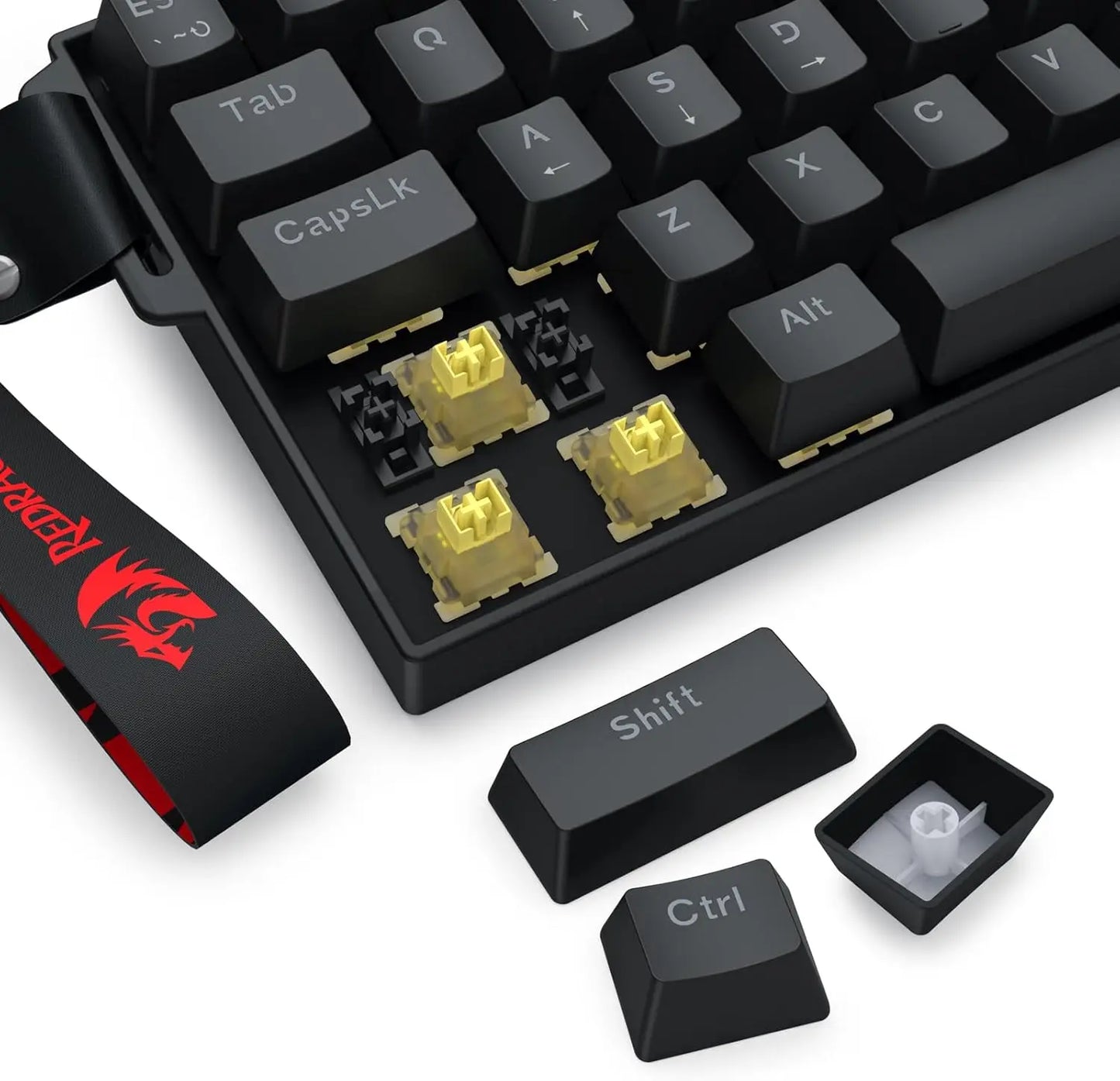 Redragon K617 HE Rapid Trigger Gaming 60% 61 Keys Wired Mechanical Keyboard, Dedicated Hall Effect Magnetic Switch, Strap Version