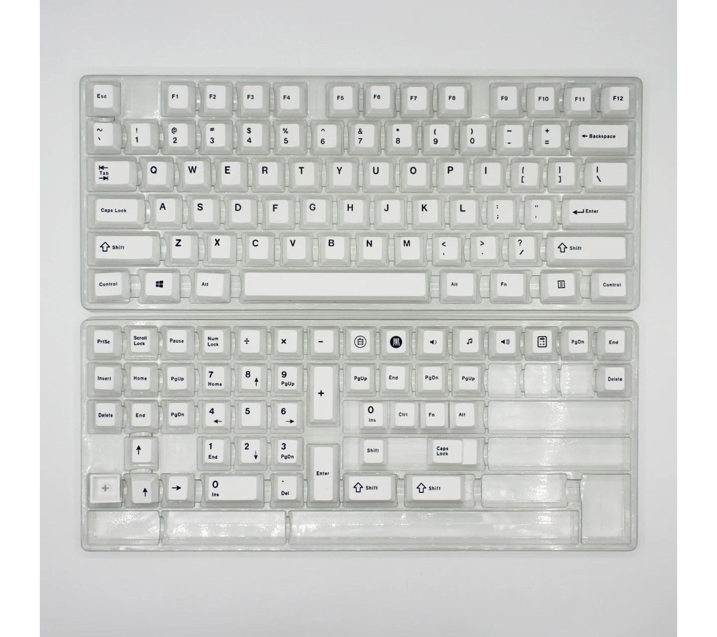 125 Keys Minimalist White Japanese Keycaps for MX Switch Mechanical Keyboard Cherry Profile Dye Sublimation PBT Key Caps Custom