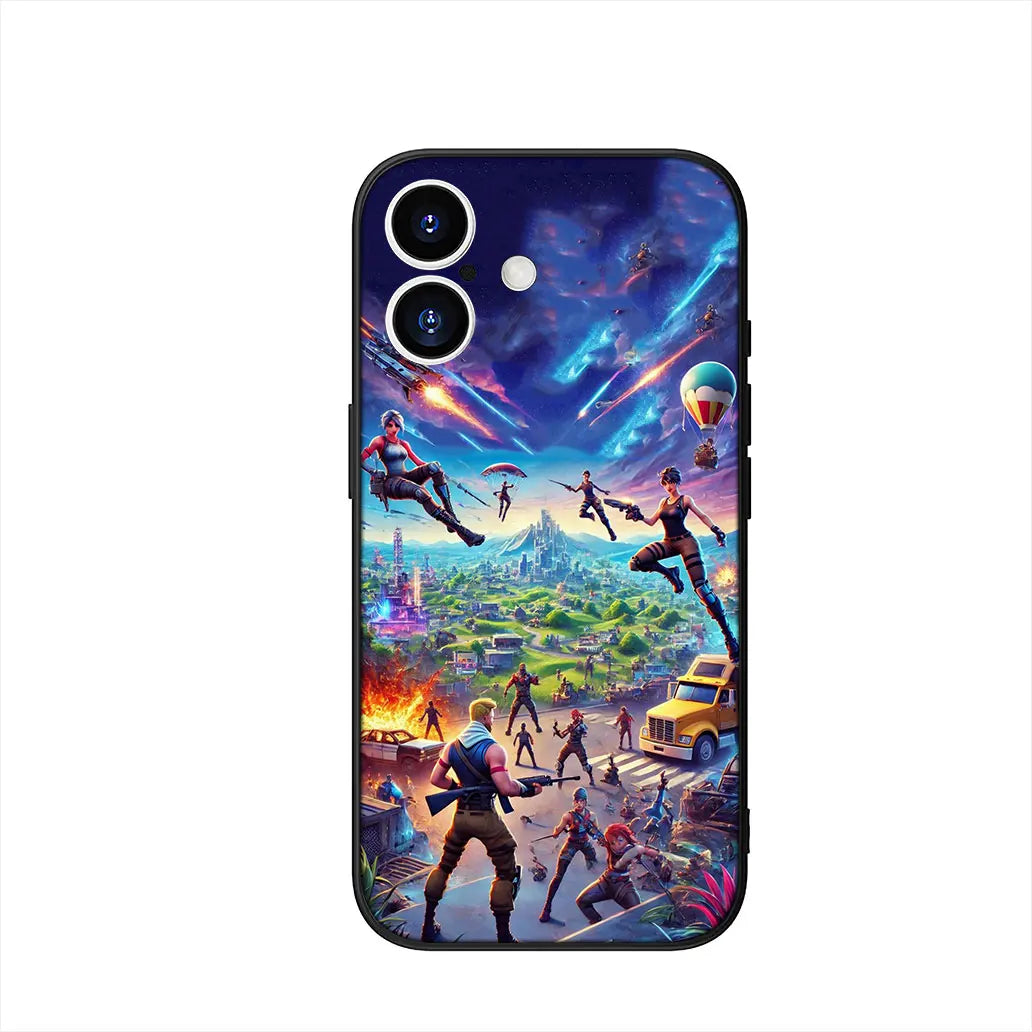 Capa com wallpaper de jogo F-ForTnites para Samsung Galaxy A07 A13 A12 A23 A42 A50 A51 A52 A53 A70 A71 A72 A21S A04 Note 20 9 8 10