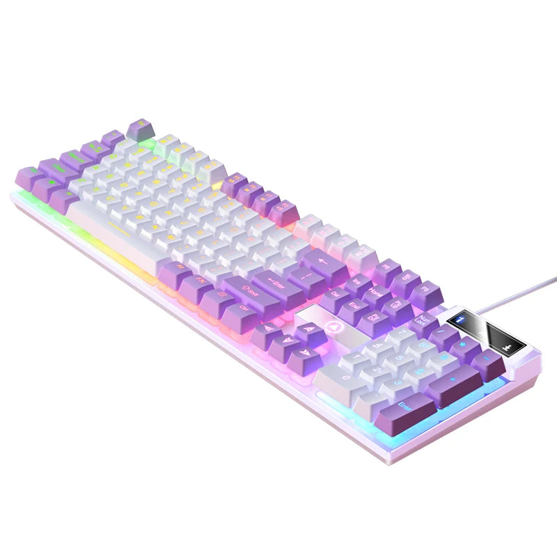 Wired USB Gaming Keyboard with Backlight, 104 Key Gamer Keyboard for Computer/Laptop/PC, Ergonomic Design, Office Gaming Accessory