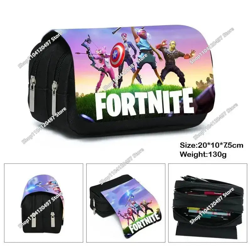 Estojo escolar de grande capacidade Victory Royale Fortnited Peely Llama Hero para meninos e meninas, crianças e adolescentes