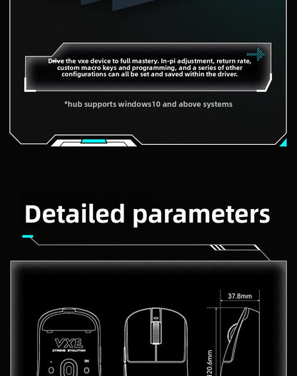 VXE Dragonfly R1 wireless lightweight ergonomic Mouse PAW3395 sensor three-mode gaming mouse Low latency PC player office gift