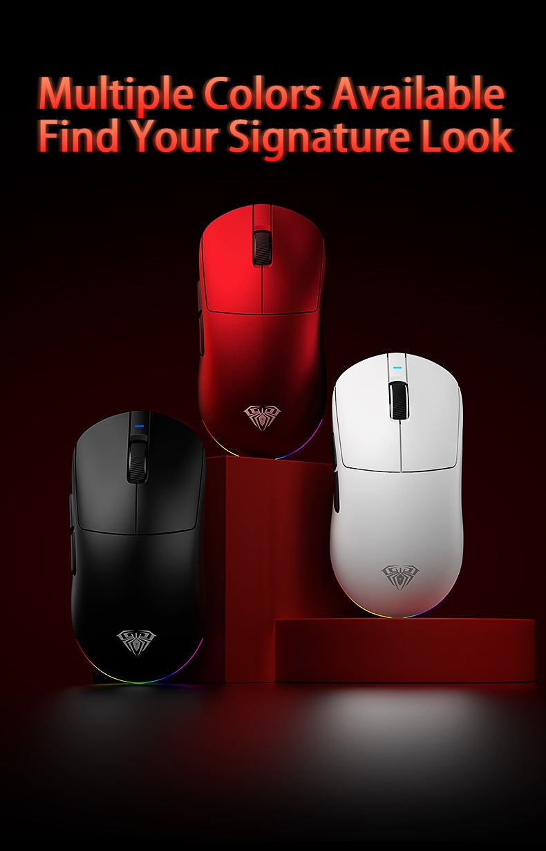 Aula V9 Ultra Wireless – bezprzewodowa mysz gamingowa e-sportowa, podwójne 8k, 3 tryby, PAW 3950, 8k, 55g, lekka ergonomiczna mysz, personalizowane akcesorium PC