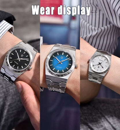 PAGANI DESIGN 2025 new thin 7MM men's quartz watch VJ21 37MM sapphire stainless steel waterproof 10Bar luminous C3 reloj hombre