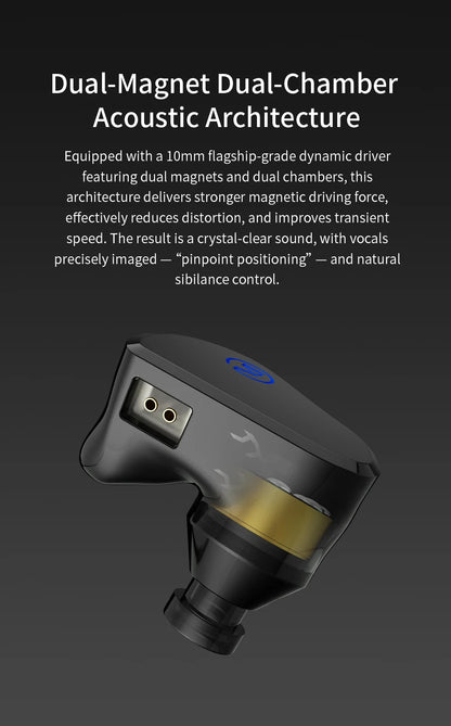 CVJ X R2E3 Medusa Dynamic Driver In-Ear Earphone Dual Layer Acoustic Design Venting System Perfect for Audiophiles Unleash