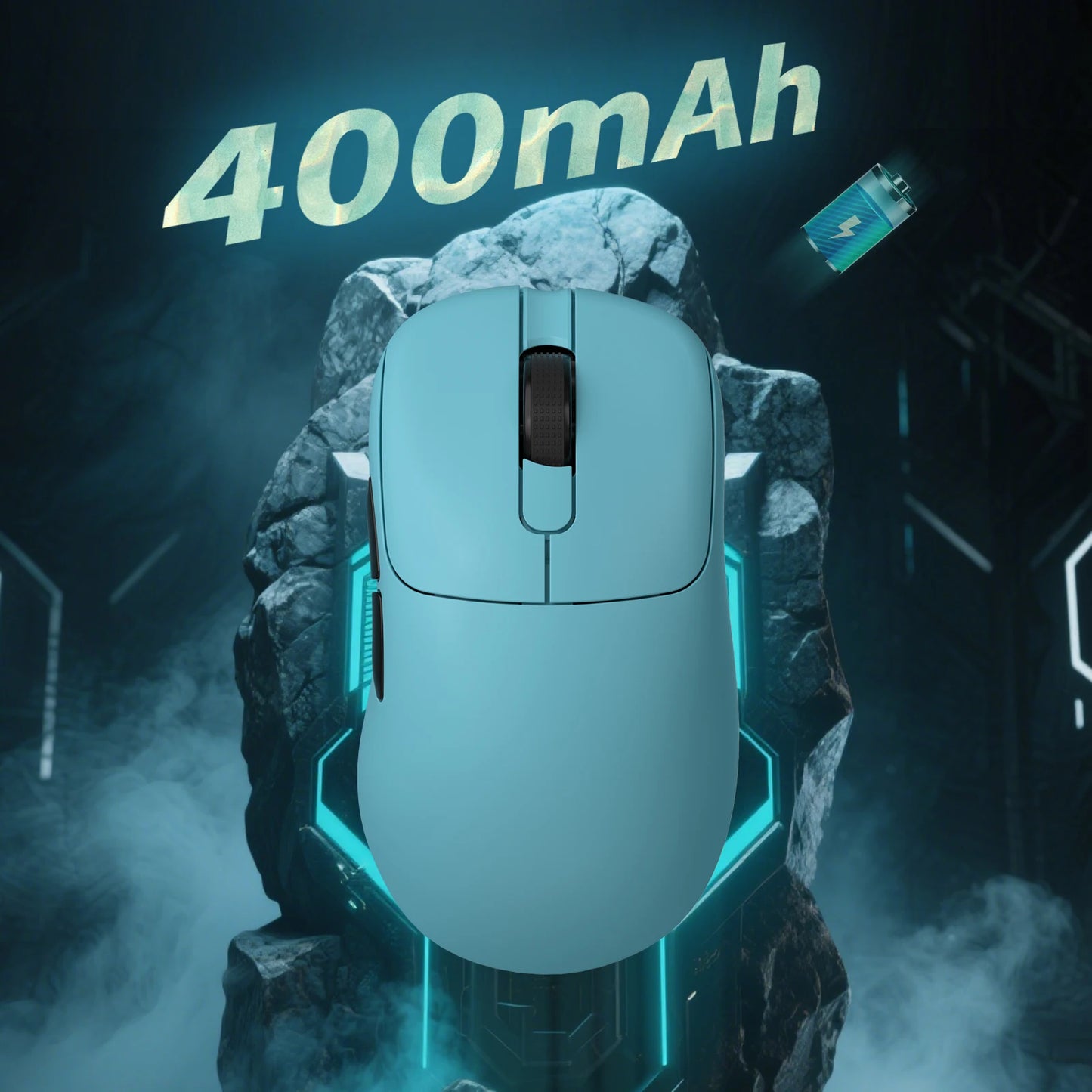 AJAZZ AJ179 APEX Gaming-Maus mit Dock mit Farbdisplay, magnetischem Laden, 8000Hz Hochfrequenz /, Tri-Mode (PAW3950), Rechtshänder