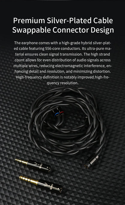 CVJ X R2E3 Medusa Dynamic Driver In-Ear Earphone Dual Layer Acoustic Design Venting System Perfect for Audiophiles Unleash