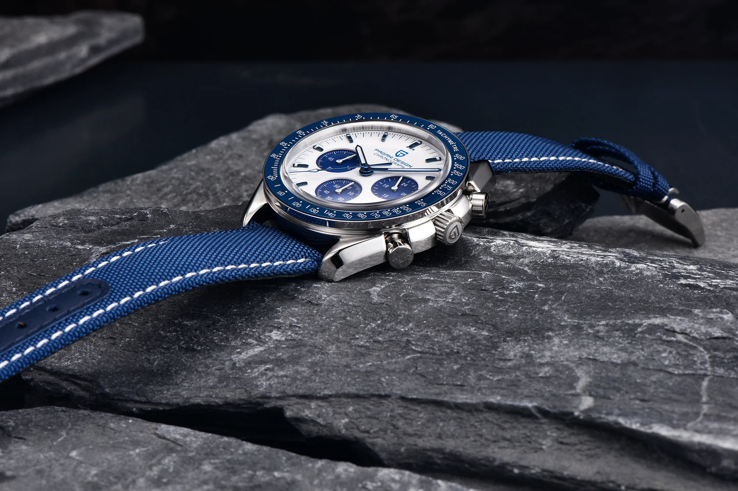 Relógio masculino PAGANI DESIGN Série Planetary Saturn Light Tan Quartz Speed Chronograph com cristal de safira AR — Novo 2026