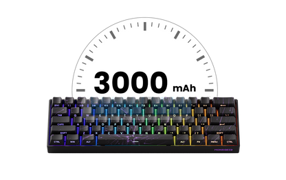 Teclado Mecânico Akko MonsGeek FUN60 com Switch Magnético, 60%, Teclado Gaming, Rapid Trigger 0.01mm, 8K, ARGB, HE/TMR, Teclado Personalizado