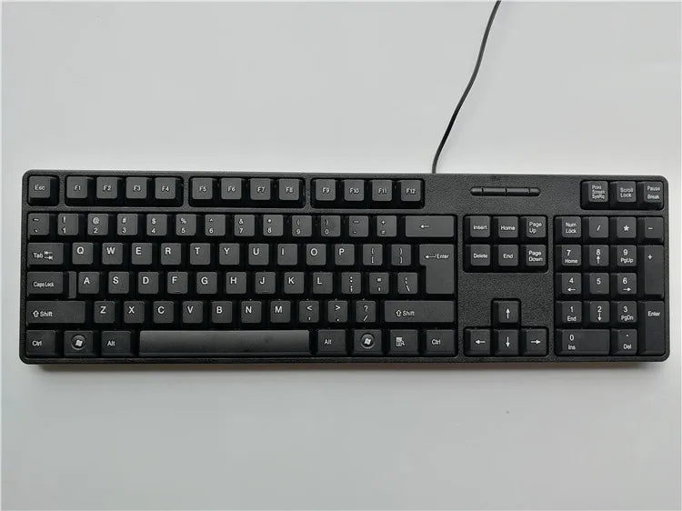 Teclado gaming com keycaps de letras em espanhol, francês, russo e árabe, USB com fios, 104 teclas, para computador