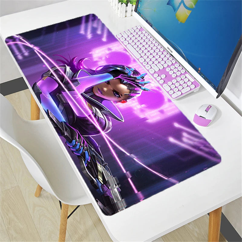 Overwatch Mauspad groß DIY Kawaii XXL PC-Computer-Schreibtischmatte Gamer-Büroteppich Tastatur-Tisch Gaming-Zubehör Mousepad