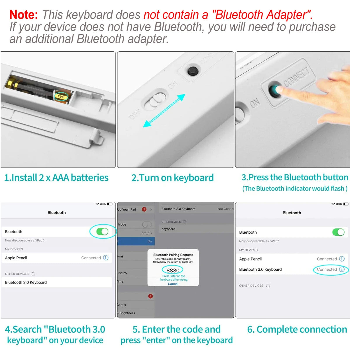 Portable Spanish Bluetooth Keyboard Light Slim Wireless Keyboard for Mac iPad iPhone iOS Android Windows Smart TV