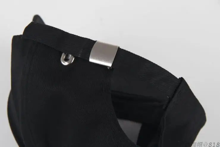 Modische Hip-Hop-Baseballkappe aus Baumwolle, kreative Piercing-Ring-Kappen, Punk, lässig für Erwachsene, einfarbig, verstellbar, Unisex-Mütze, Snapback-Kappen