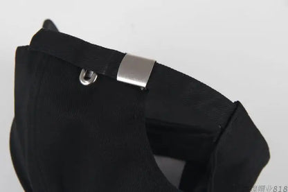 Modische Hip-Hop-Baseballkappe aus Baumwolle, kreative Piercing-Ring-Kappen, Punk, lässig für Erwachsene, einfarbig, verstellbar, Unisex-Mütze, Snapback-Kappen