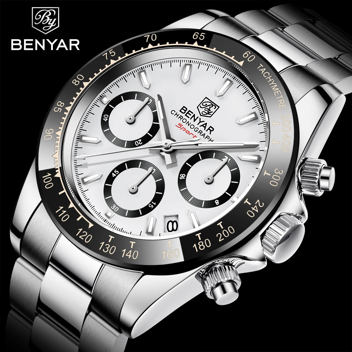 Relojes Hombre 2026 BENYAR New  Watches Men Luxury Brand Chronograph Male Sport Watches Waterproof Stainless Steel Quartz  Watch