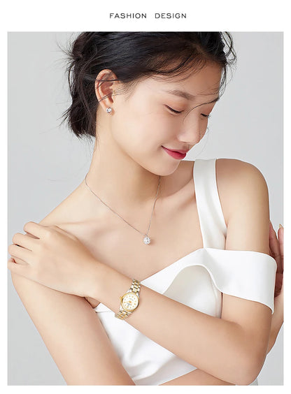 CARNIVAL Marken-Luxus-Automatikuhr für Damen, modische Armbanduhr mit Saphirglas, wasserdicht, Reloj Mujer
