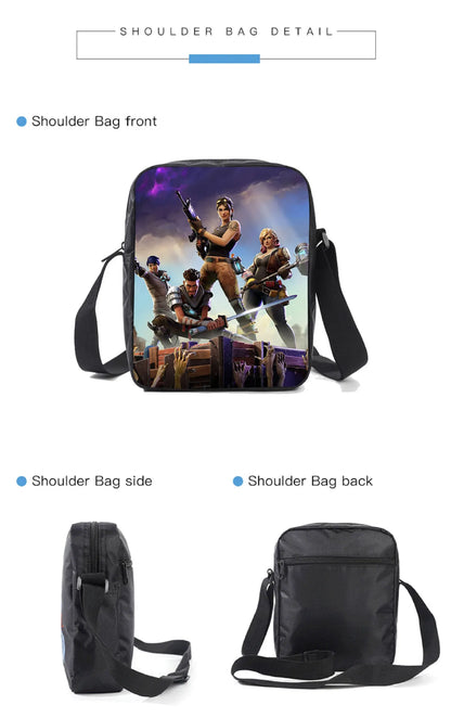 Fortnite Kids 3pcs Backpack Set Women Backpacks Office Stationery for Teenage Girls Boys Laptop Backpack Casual Travel Rucksack