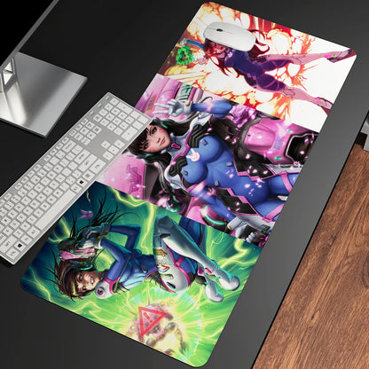 XXL gaming anime podloga za miš, velika podloga s djevojkom za tipkovnicu i računalni PC stol, rubna podloga za Overwatch/CS Go igrače