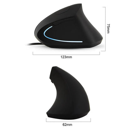Wired Right Hand Vertical RGB Mouse Ergonomic Gaming Mouse 800 1200 1600 3200DPI USB Optical Wrist Healthy Mause for PC Computer