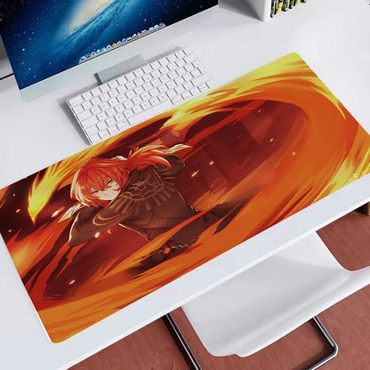 Overwatch Mauspad groß DIY Kawaii XXL PC-Computer-Schreibtischmatte Gamer-Büroteppich Tastatur-Tisch Gaming-Zubehör Mousepad