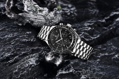 Relógio masculino PAGANI DESIGN Série Planetary Saturn Light Tan Quartz Speed Chronograph com cristal de safira AR — Novo 2026