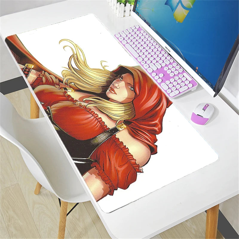 Overwatch Mauspad groß DIY Kawaii XXL PC-Computer-Schreibtischmatte Gamer-Büroteppich Tastatur-Tisch Gaming-Zubehör Mousepad