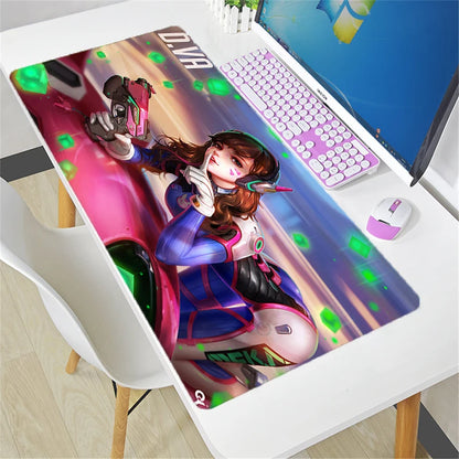 Overwatch Mauspad groß DIY Kawaii XXL PC-Computer-Schreibtischmatte Gamer-Büroteppich Tastatur-Tisch Gaming-Zubehör Mousepad