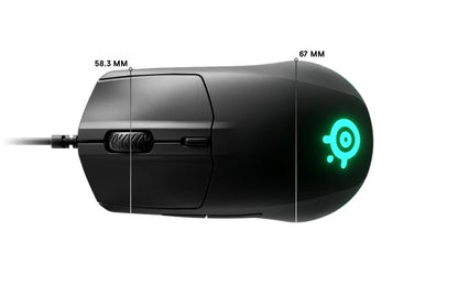 SteelSeries Rival 3 Gaming Mouse - 8,500 CPI TrueMove Core Optical Sensor - 6 Programmable Buttons Brilliant Prism RGB Lighting