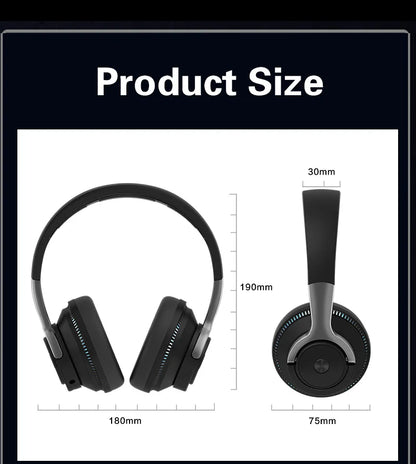 Tv Bluetooth Headphones Wireless Headphon with Mic USB Adaptor Headset Noise Canceling Stereo Foldable Bass for TV Earphone