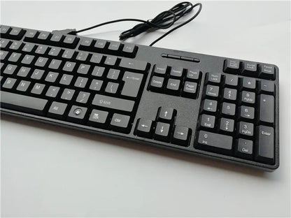 Teclado gaming com keycaps de letras em espanhol, francês, russo e árabe, USB com fios, 104 teclas, para computador