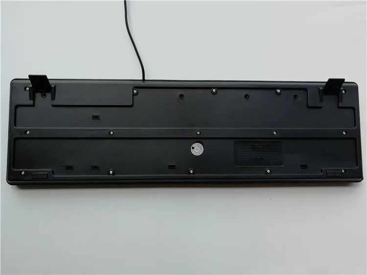 Teclado gaming com keycaps de letras em espanhol, francês, russo e árabe, USB com fios, 104 teclas, para computador