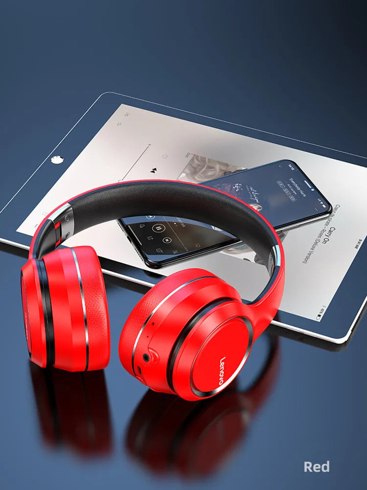 Lenovo HD200 kabellose Bluetooth-Over-Ear-Kopfhörer – geräuschunterdrückendes HiFi-Stereo-Gaming-Headset mit Mikrofon