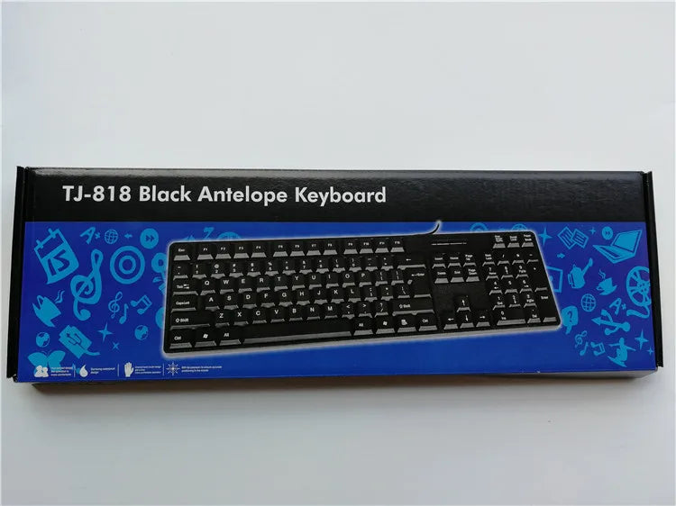 Teclado gaming com keycaps de letras em espanhol, francês, russo e árabe, USB com fios, 104 teclas, para computador