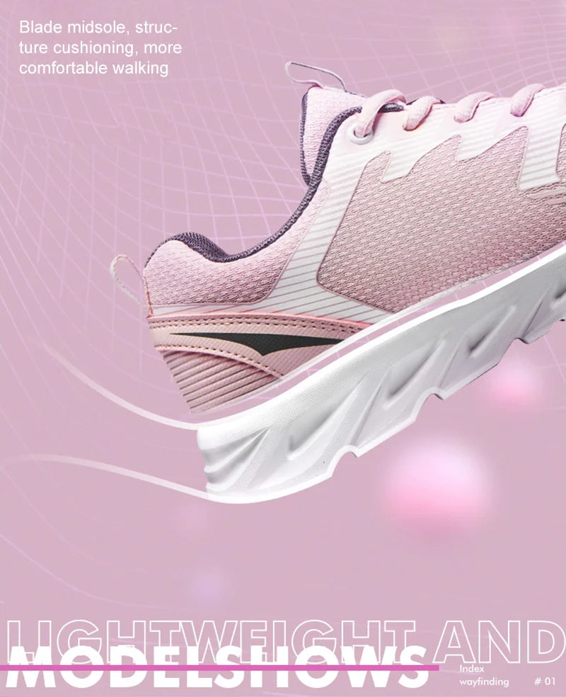 Xtep løbesko til kvinder – lette sneakers til kvinder – åndbare sportssko med stødabsorbering – 879318110073