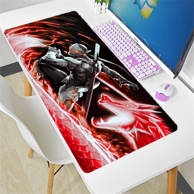 Overwatch Mauspad groß DIY Kawaii XXL PC-Computer-Schreibtischmatte Gamer-Büroteppich Tastatur-Tisch Gaming-Zubehör Mousepad