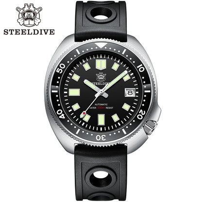 STEELDIVE SD1970 Automatic Mechanical Diver Watch Captain Willard NH35 Watches TURTLE Homage Water Resistant 200M Dive Watch Men
