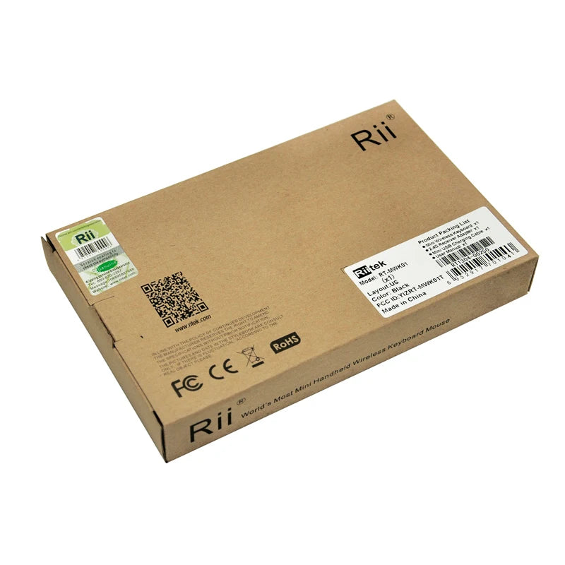 Teclado Mini Sem Fios Original Rii X1 2.4GHz Inglês/RU/ES/FR com TouchPad para Android TV Box/PC/Portátil