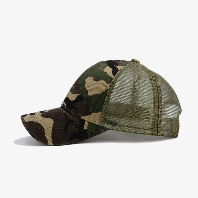 COKK kamufliažinė beisbolo kepurė vyrams, „Snapback“ stiliaus vasarinės kepurės moterims, kvėpuojanti sportinė tinklinė kepurė, saulės kepurė, saulės skydelis, golfo kepurė, reguliuojama suaugusiems