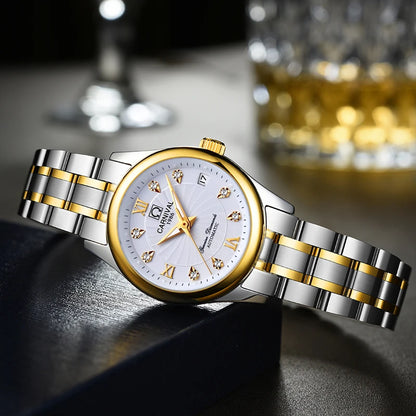 CARNIVAL Marken-Luxus-Automatikuhr für Damen, modische Armbanduhr mit Saphirglas, wasserdicht, Reloj Mujer