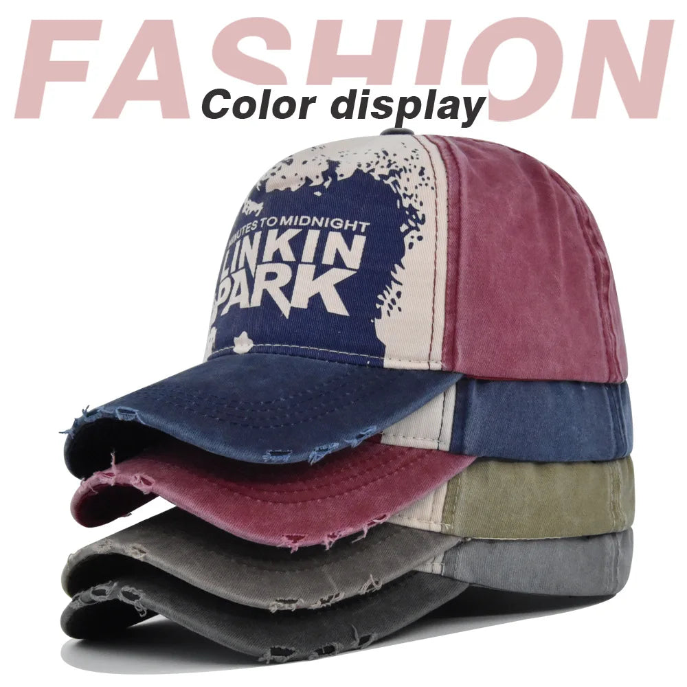 Wholesale Spring Summer Unisex Baseball Caps For Men Letter Cap Retro Casual wash Cotton Casquette Streetwear Snapback Hat Bone